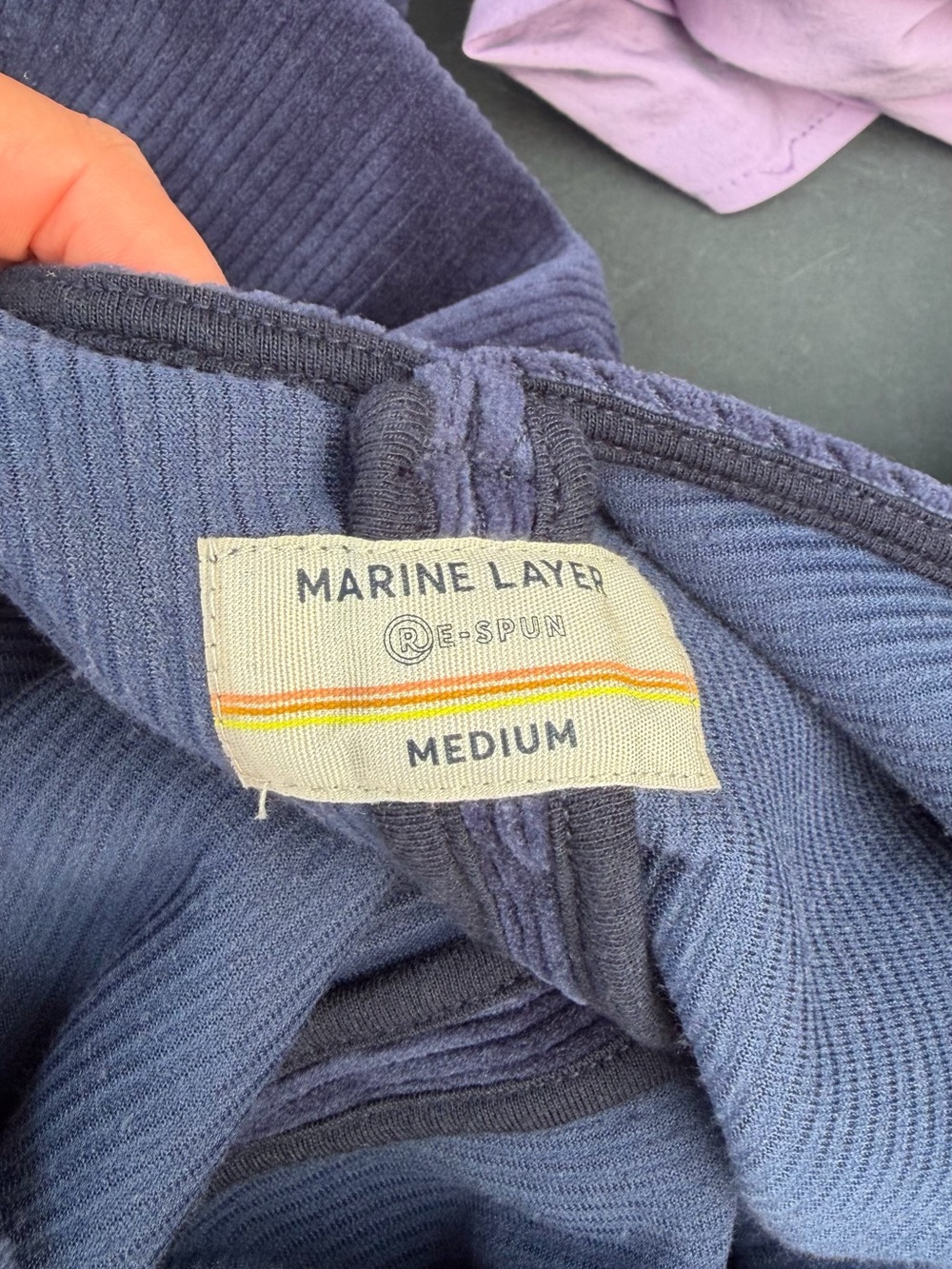 Marine Layer Navy Ribbed Corduroy Top - Picture 3 of 3